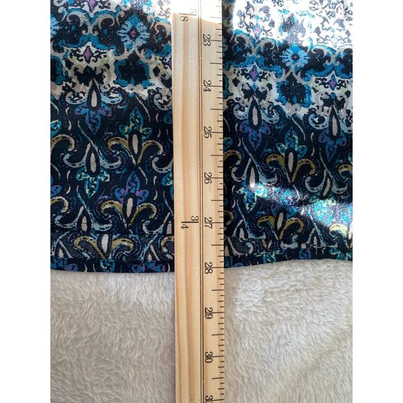 J. Jill Boho Floral Tunic Blouse Top‎ Women M Blue Cottagecore Coastal Grandma - Picture 11 of 11